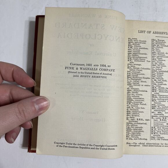 Funk and Wagnalls New Standard Encyclopedia 1931 1934 Vol XV Haggard to Hovey - Picture 6 of 15